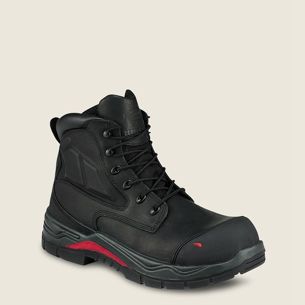 Botas de Seguridad Red Wing Hombre Negros - King Toe® Adc - 6-Inch Waterproof Toe - 126-UTZWKC